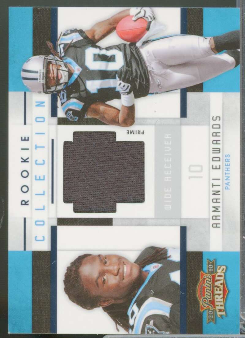 Armanti Edwards 2010 Panini Threads Rookie Collection Jersey Materials Prime #2  Image 1