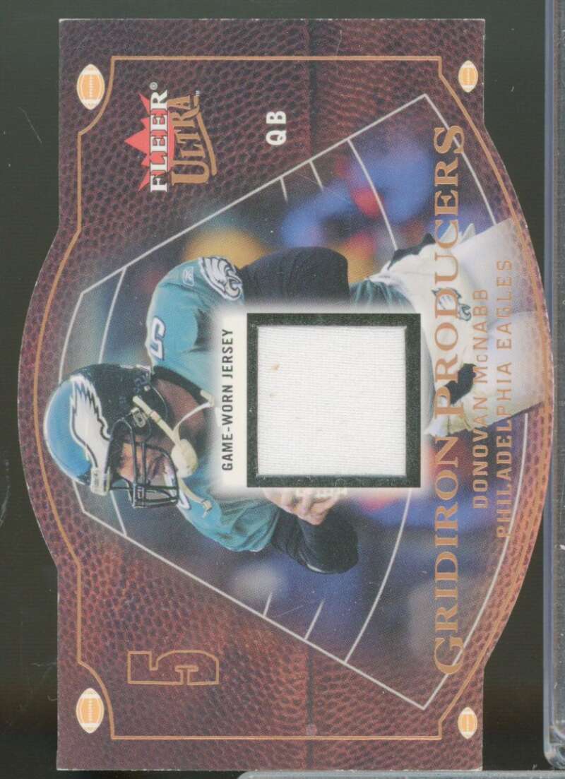 Donovan McNabb Card 2004 Ultra Gridiron Producers Game Used Jersey Copper #GPDM  Image 1