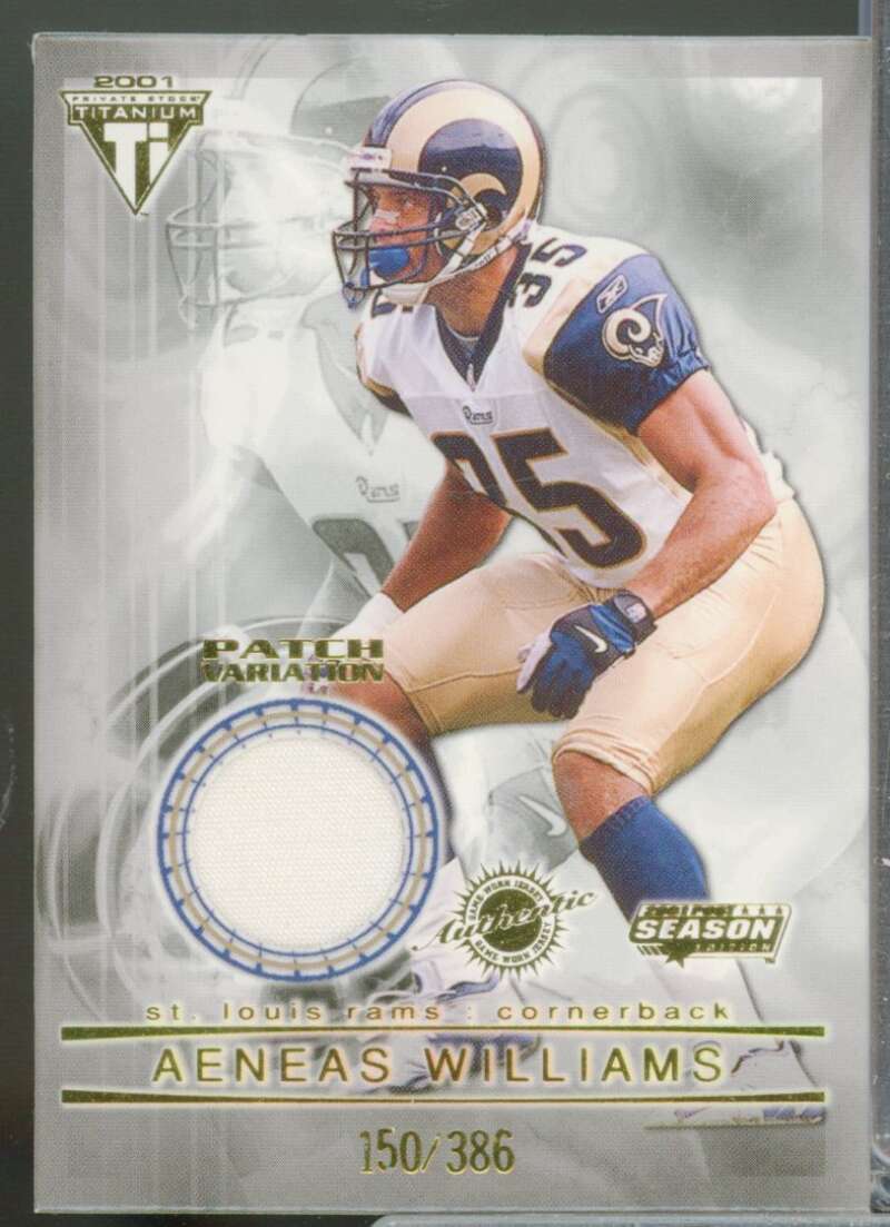 Aeneas Williams /386 Card 2001 Titanium Post Season Jersey Patches #82  Image 1