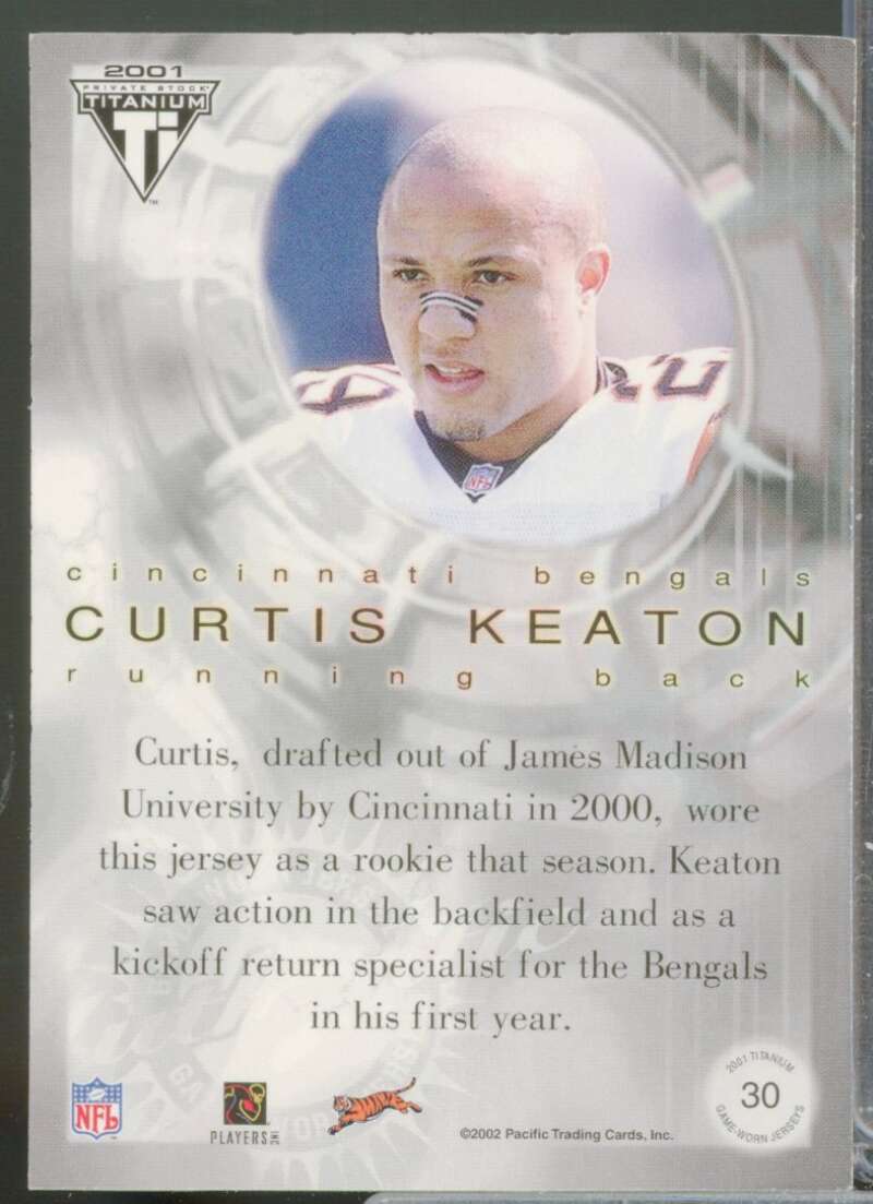 Curtis Keaton /244 Card 2001 Titanium Post Season Jersey Patches #30  Image 2