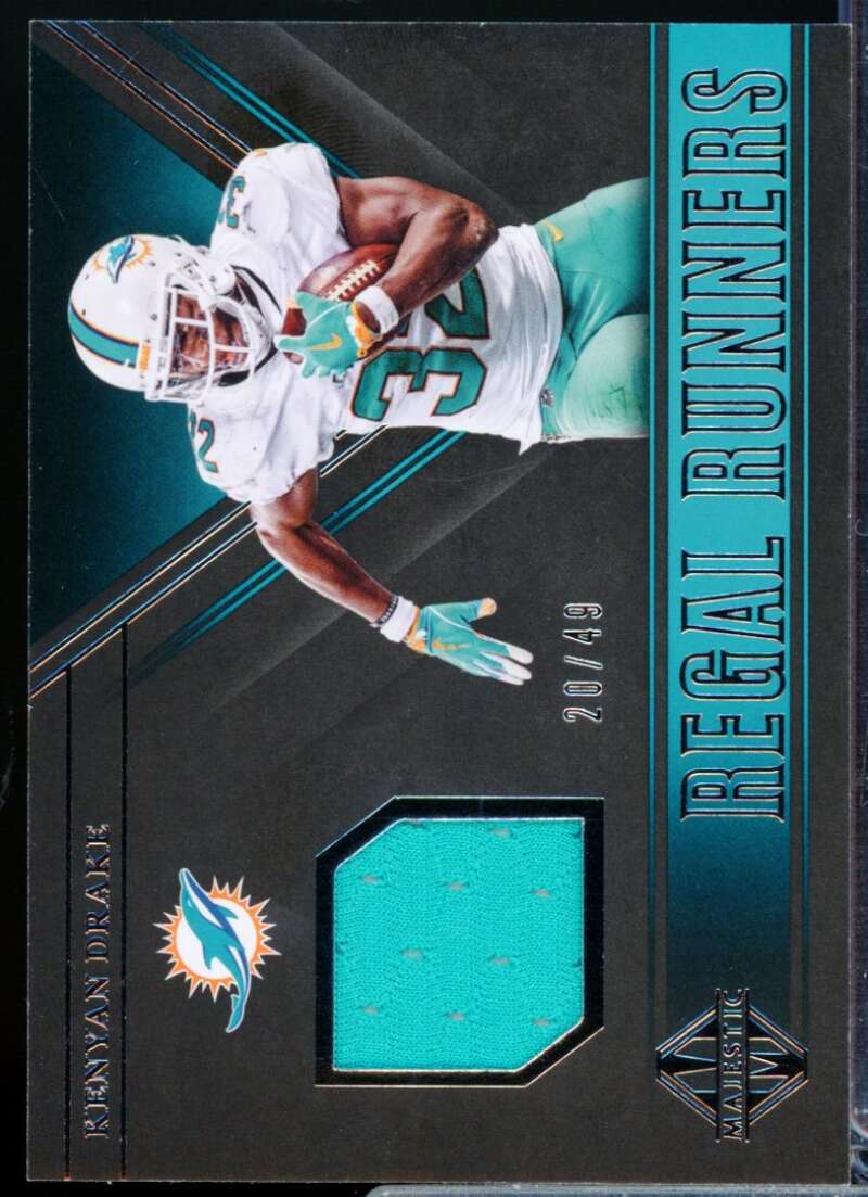 Kenyan Drake /49 Card 2018 Panini Majestic Regal Runners Jerseys #6  Image 1