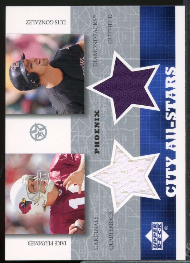 Jake Plummer Luis Gonzalez 2002-03 UD SuperStars City All-Stars Jerseys #JPLG  Image 1