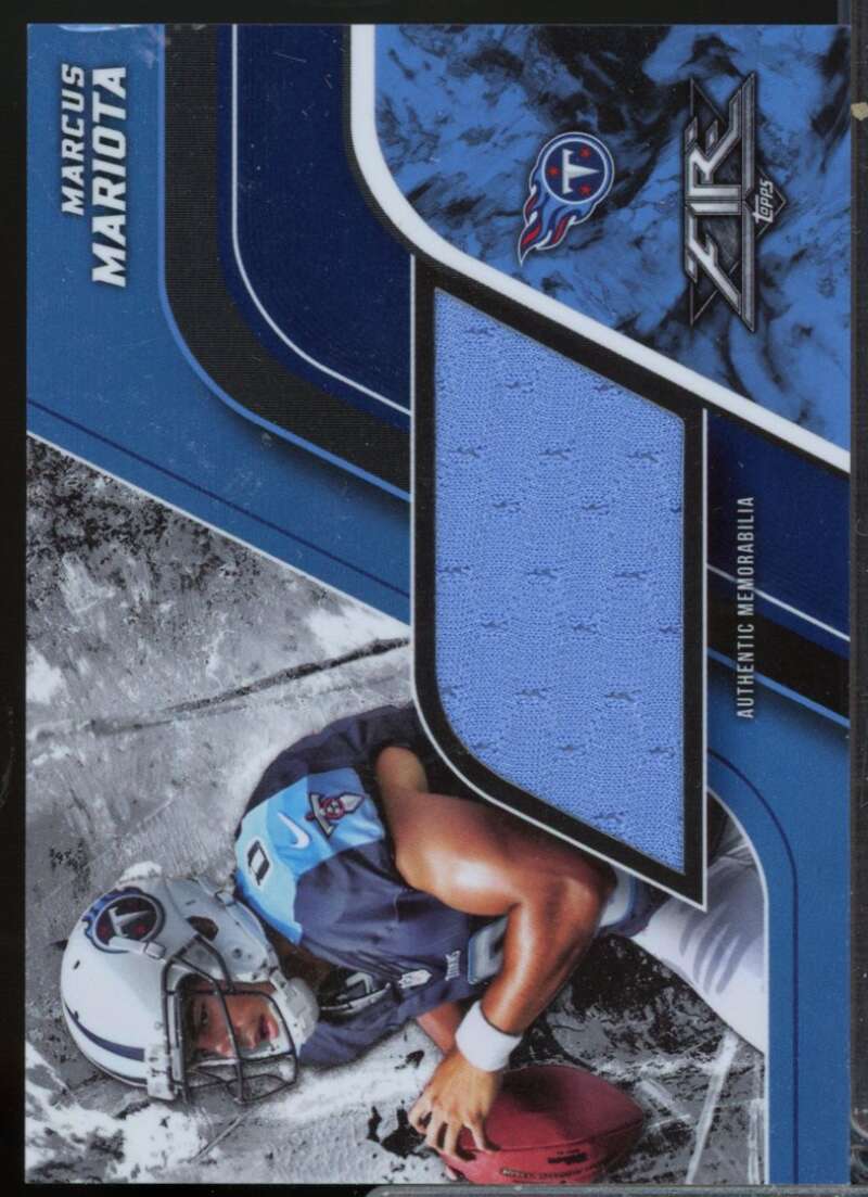 Marcus Mariota Rookie Card 2015 Topps Fire Jumbo Jersey Relics #FJRMM  Image 1