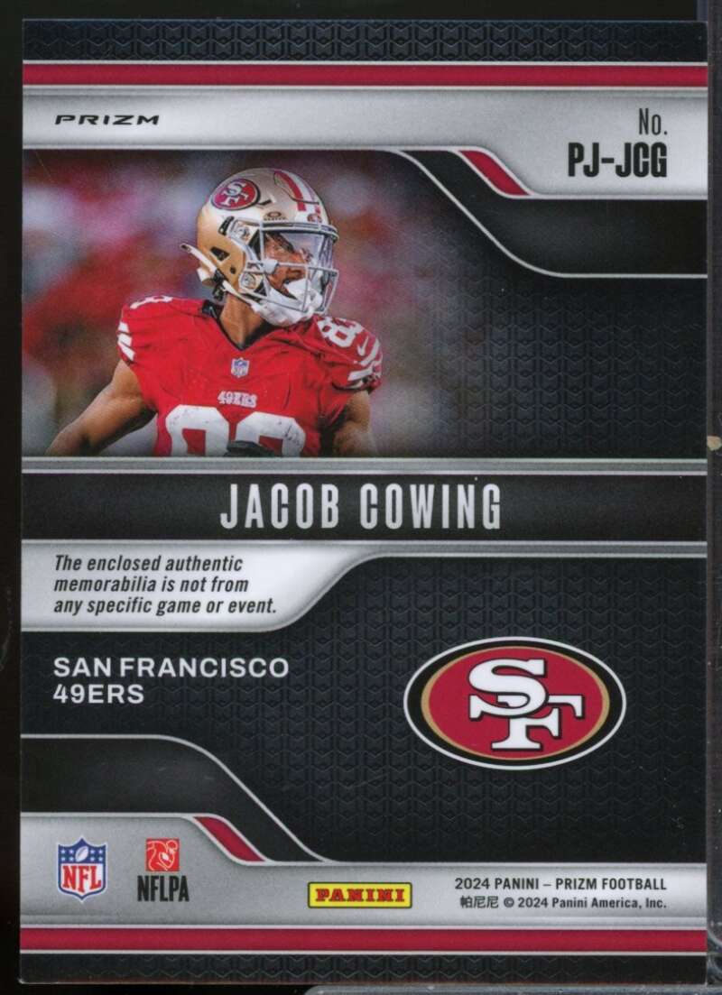Jacob Cowing Rookie 2024 Panini Prizm Premier Jerseys Neon Green Pulsar #22  Image 2