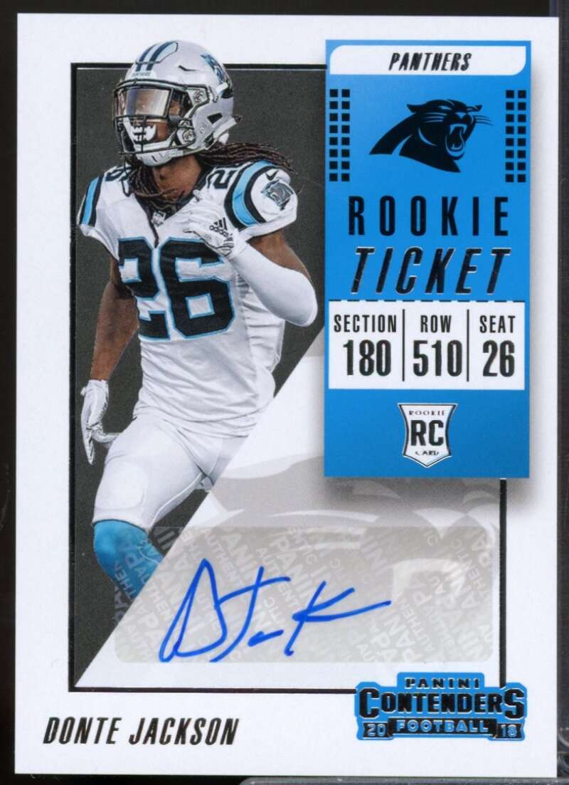 Donte Jackson Rookie Card 2018 Panini Contenders Autograph #161  Image 1
