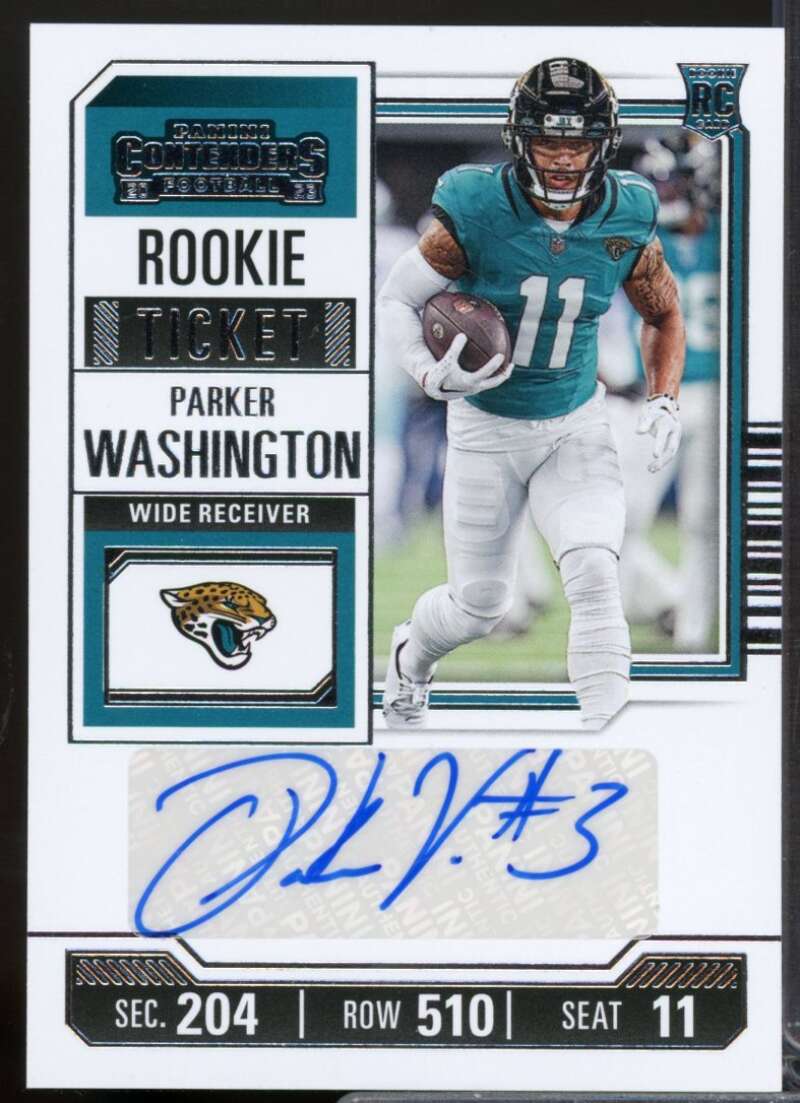 Parker Washington Rookie Card 2023 Panini Contenders Autograph #146  Image 1