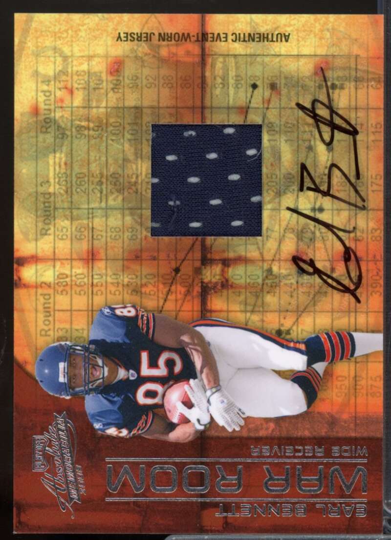 Earl Bennett 2008 Absolute Memorabilia War Room Jersey Materials Autographs #11  Image 1
