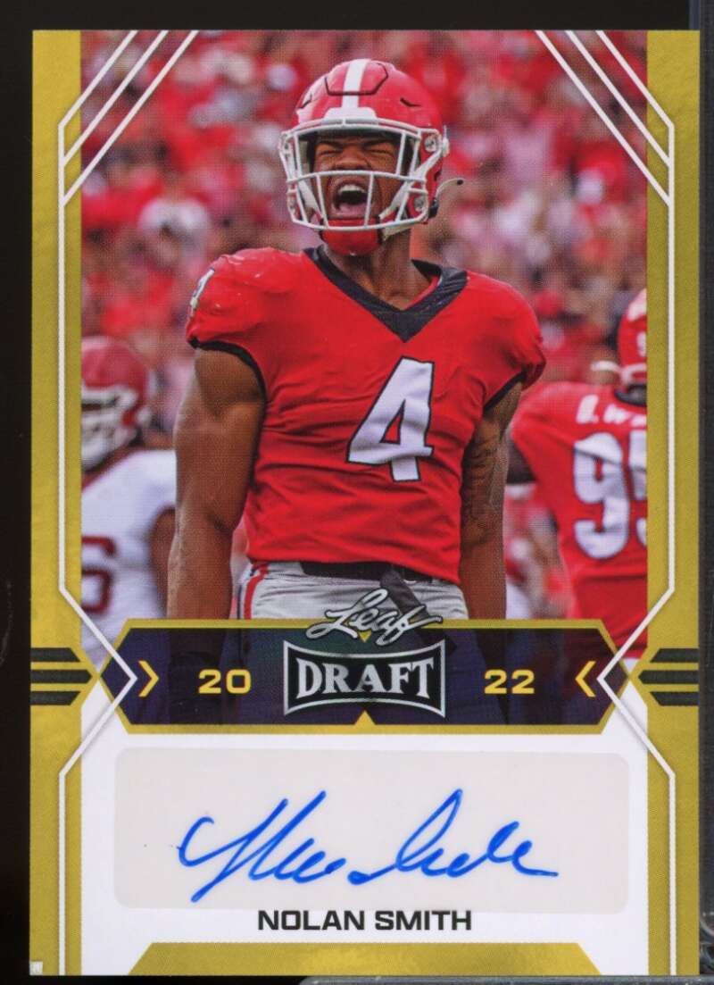Nolan Smith Card 2022 Leaf Draft and Prospects Autographs Gold #BANS1  Image 1