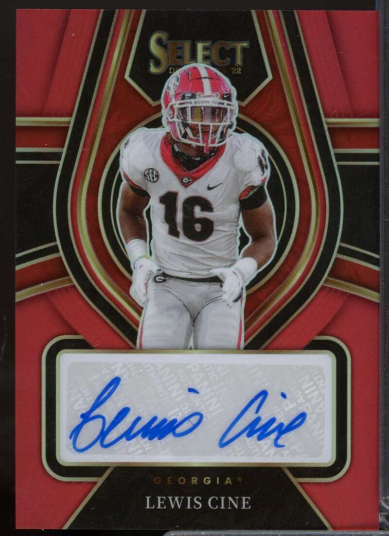 Lewis Cine Card 2022 Select Draft Picks Rookie Autograph Prizms Red #108  Image 1