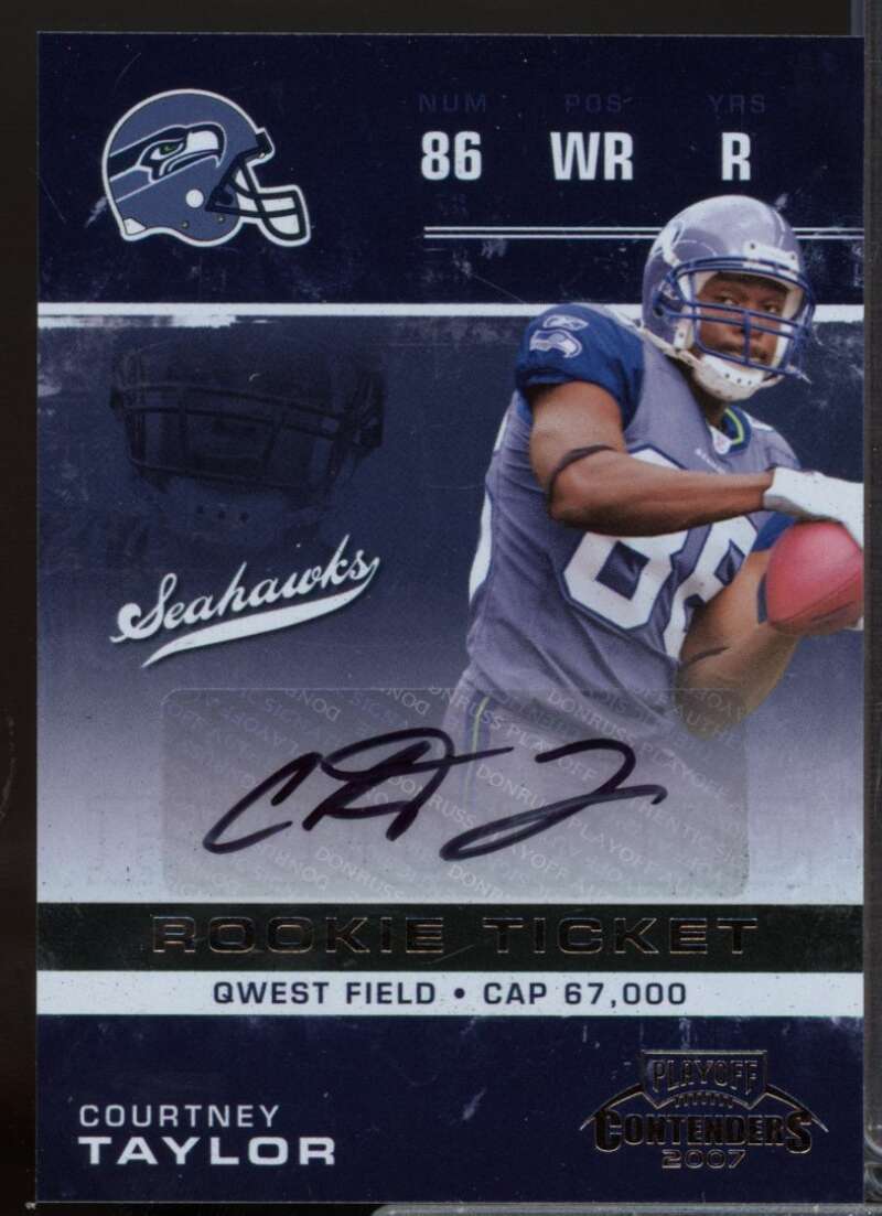 Courtney Taylor Rookie Card 2007 Playoff Contenders Autograph #131  Image 1