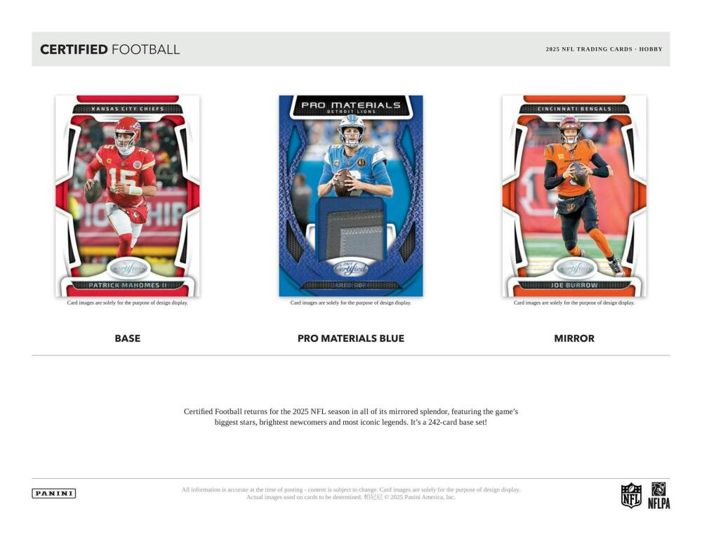 2025 Panini Certified Football Hobby Box Image 3