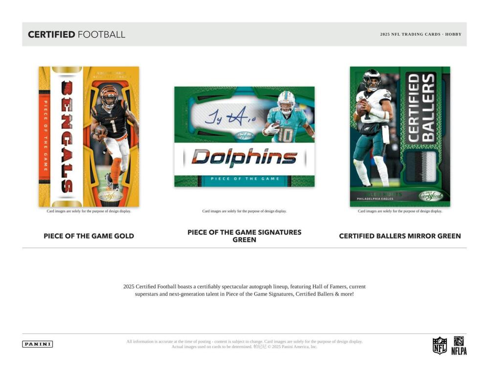 2025 Panini Certified Football Hobby Box Image 4