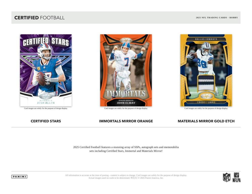 2025 Panini Certified Football Hobby Box Image 5