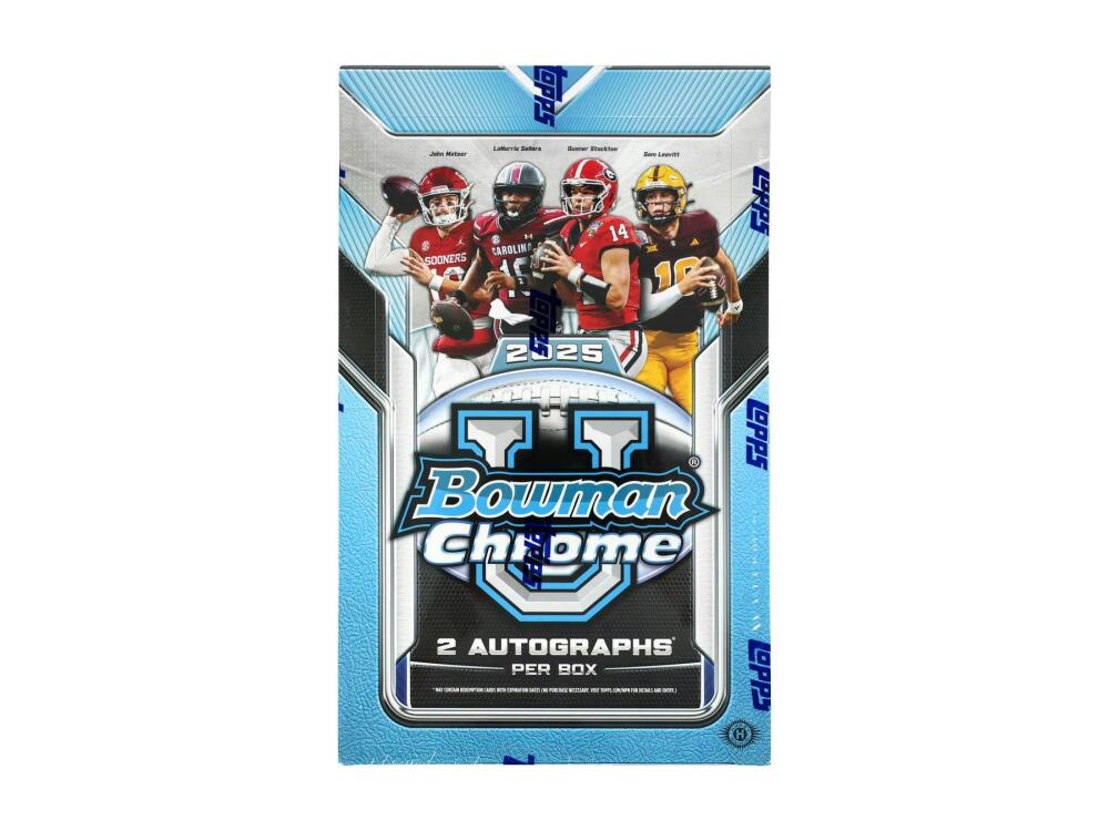 2025 Bowman University Chrome Football Hobby Box Image 1