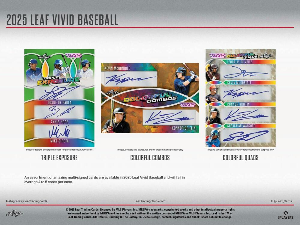 2025 Leaf Vivid Baseball Hobby Box Image 6