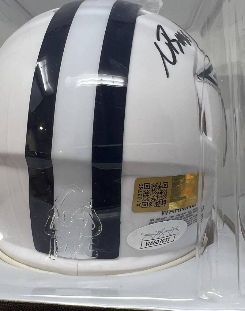 Noah Brown Dallas Cowboys Autograph Signed Mini Helmet JSA Authentic Image 4
