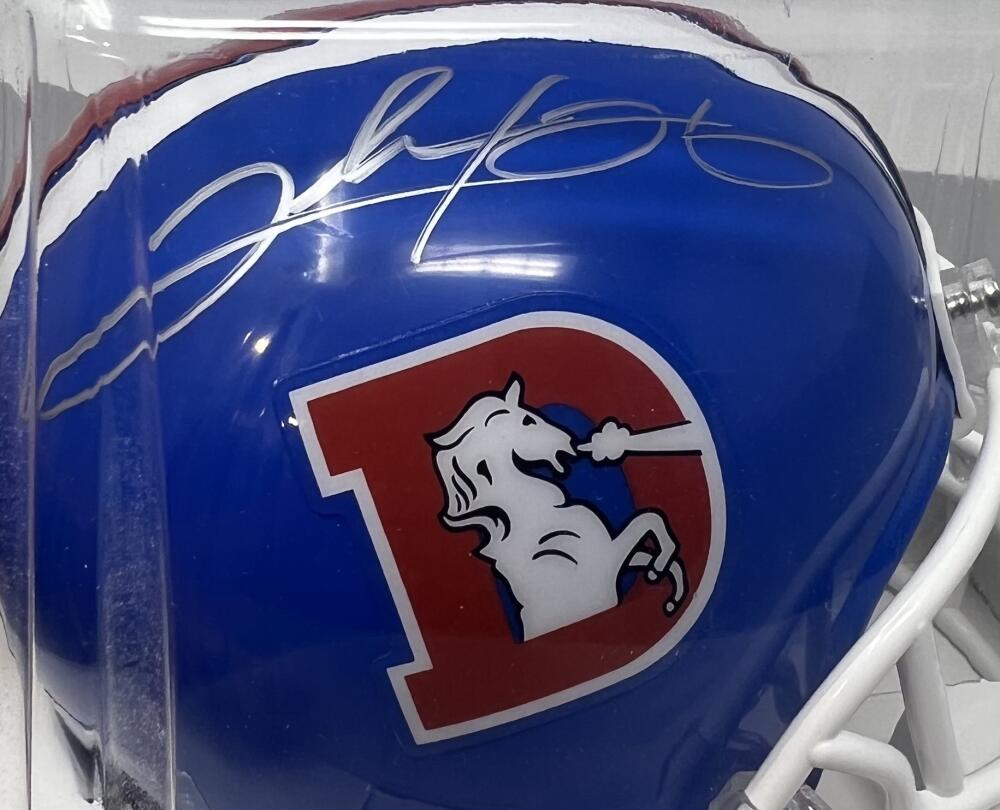 Clinton Portis Denver Broncos Autograph Signed Mini Helmet Tristar Authentic Image 3