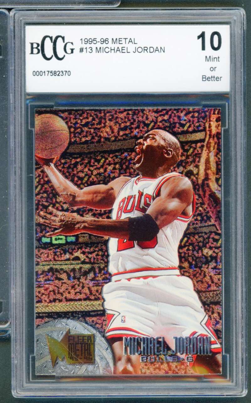 1995-96 Metal #13 Michael Jordan Card BGS BCCG 10 Mint+ Image 1