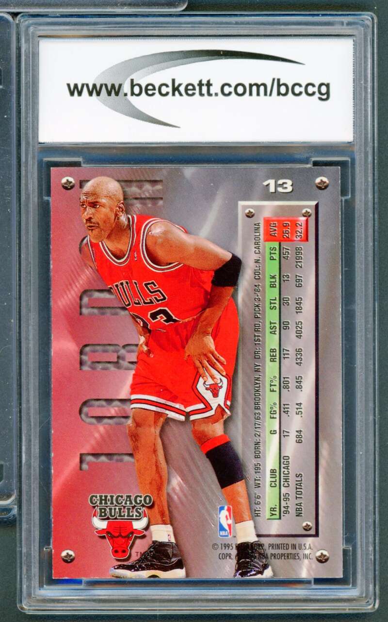 1995-96 Metal #13 Michael Jordan Card BGS BCCG 10 Mint+ Image 2
