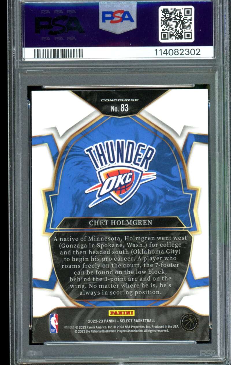 Chet Holmgren Rookie Card 2022-23 Select #83 PSA 9 Image 2