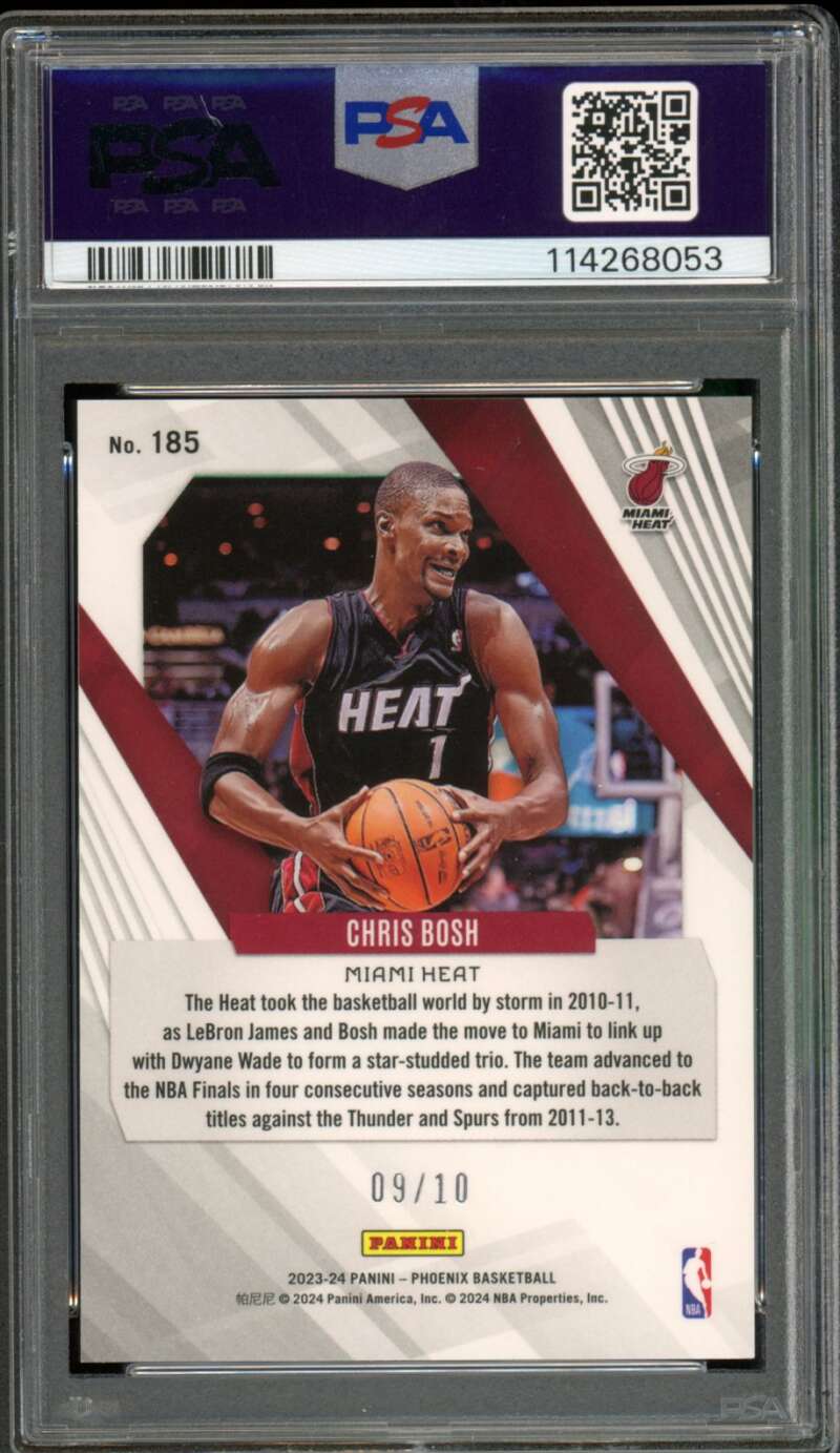 Chris Bosh Card 2023-24 Phoenix Gold International (9/10) #185 PSA 9 Image 2
