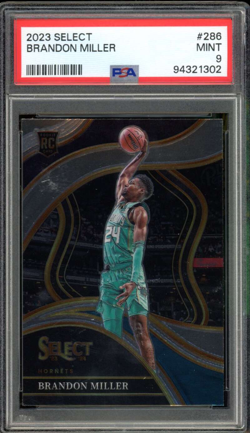 Brandon Miller Rookie Card 2023-24 Select #286 PSA 9 Image 1