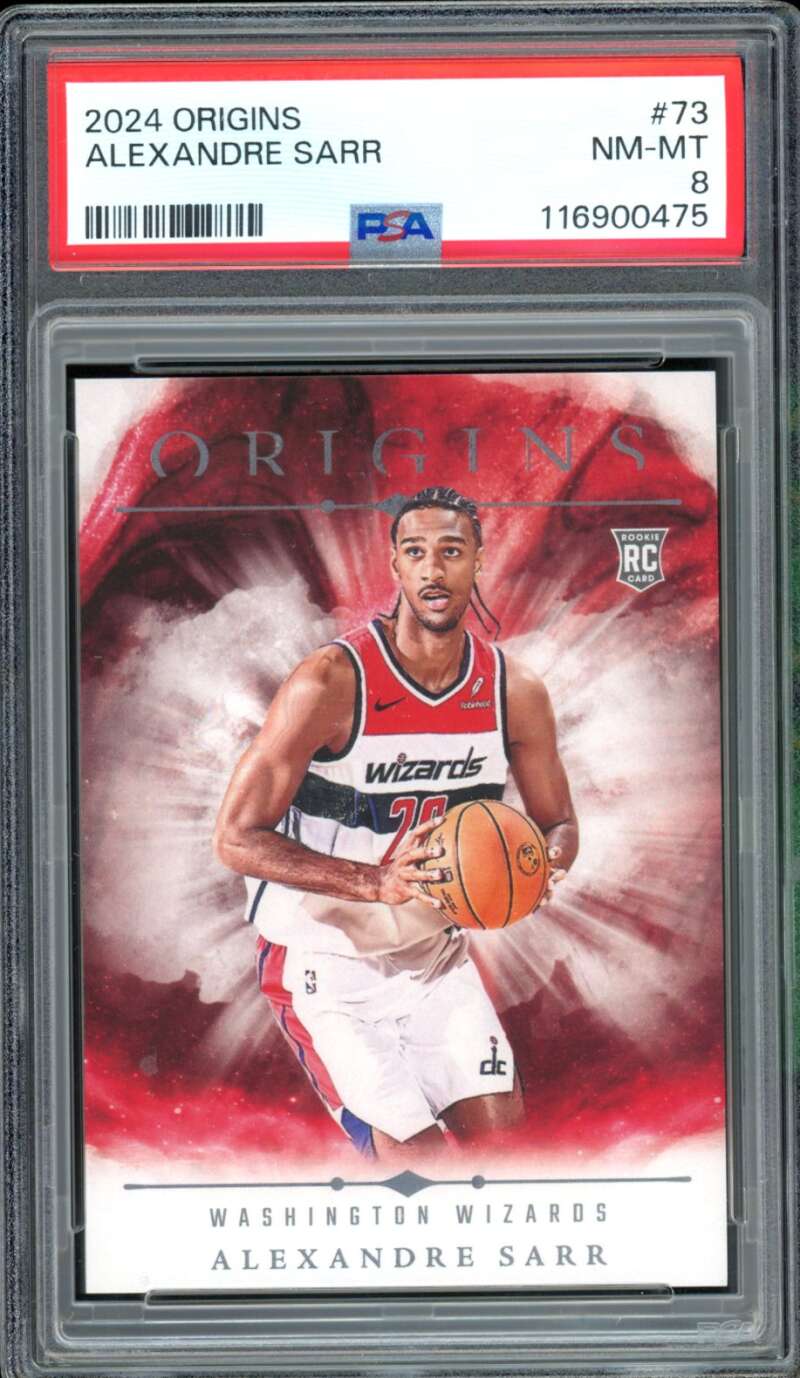 Alexandre Sarr Rookie Card 2024-25 Origins #73 PSA 8 Image 1