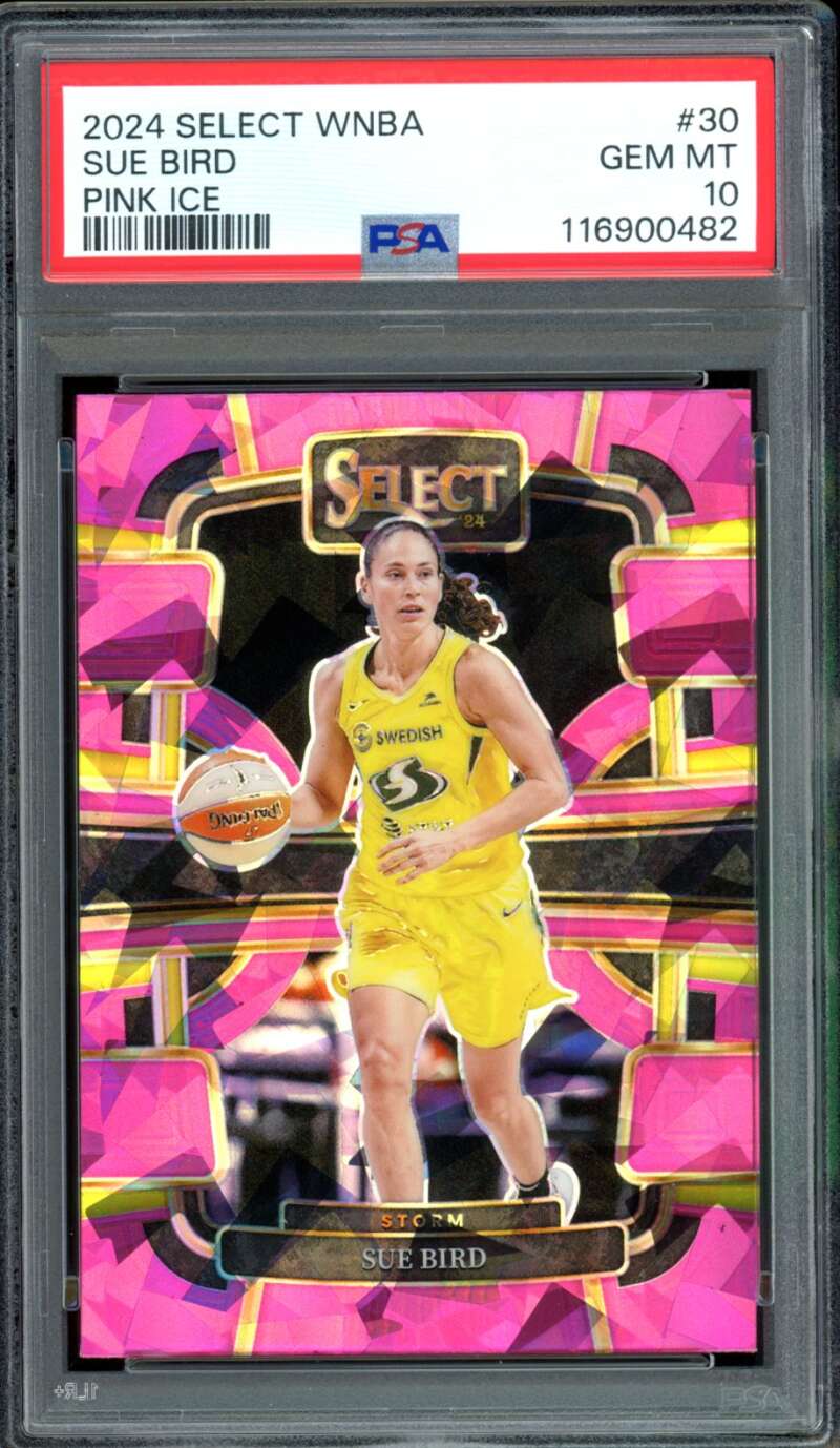 Sue Bird Card 2024 WNBA Select WNBA Pink ice (pop 1) #30 PSA 10 Image 1