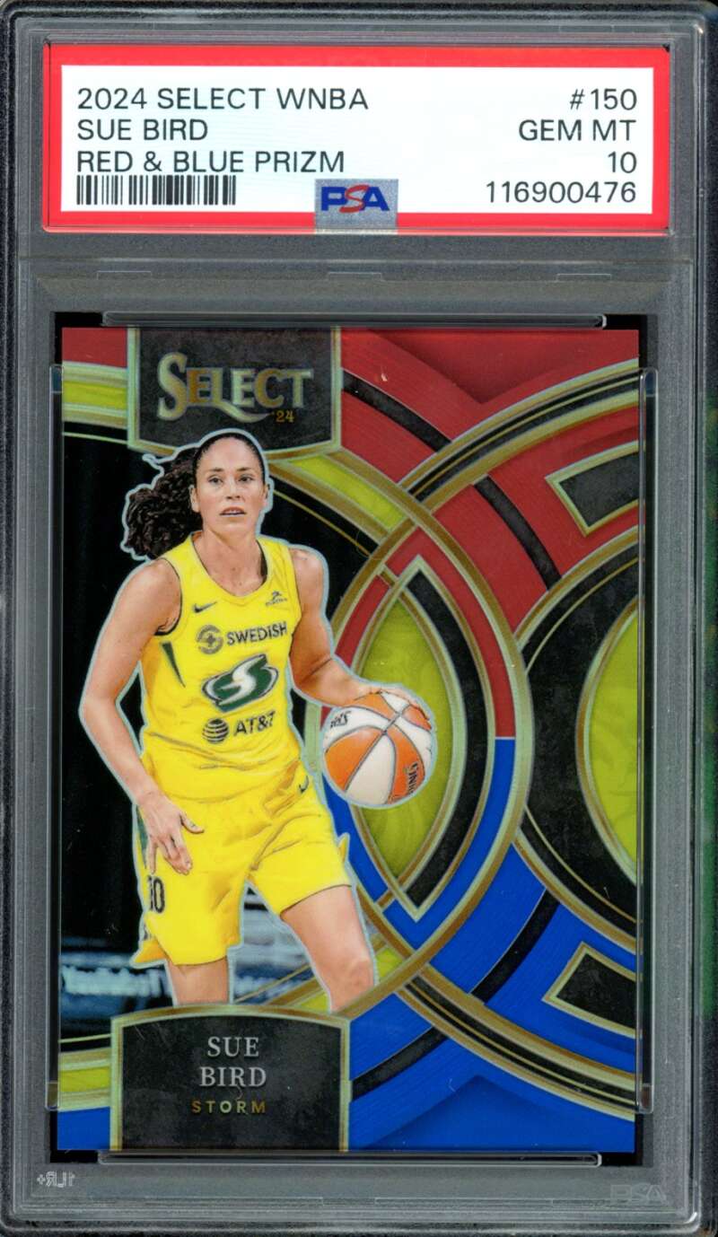 Sue Bird Card 2024 Select WNBA Red Blue Prizm #150 (pop 1) PSA 10 Image 1