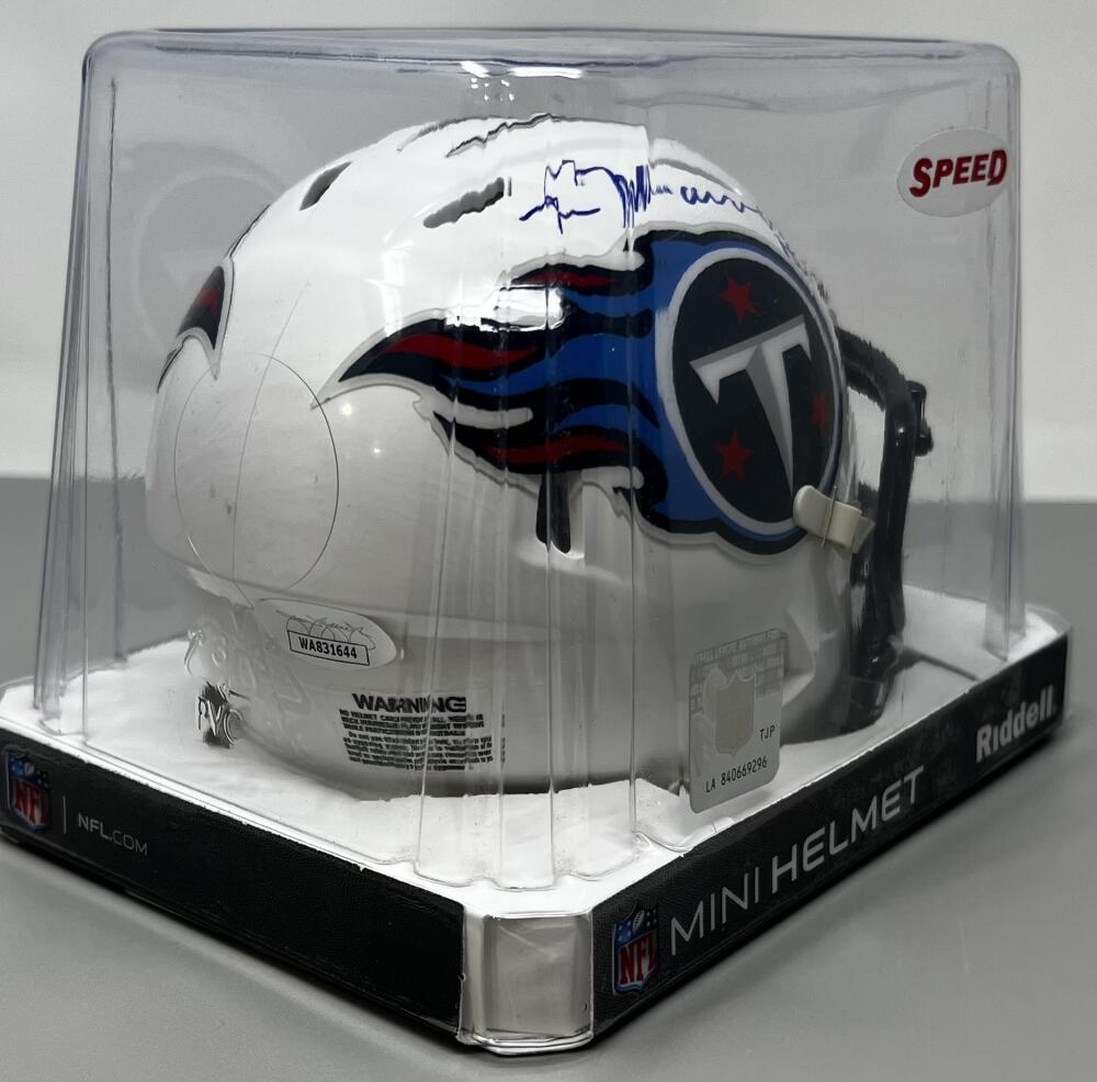 Kevin Mawae Tennessee Titans Autograph Signed Mini Helmet JSA Authentic Image 3