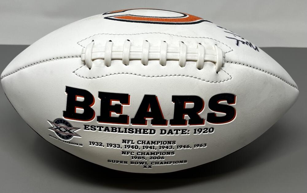 Mark Carrier Chicago Bears Autograph Signed Football Schwartz Sports Memorabilia Authentic Image 1