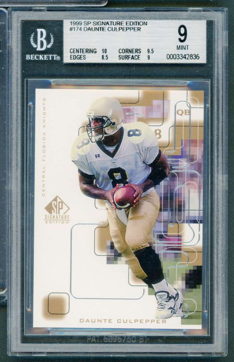 Daunte Culpepper Rookie Card 1999 SP Signature Edition #174 BGS 9 Image 1