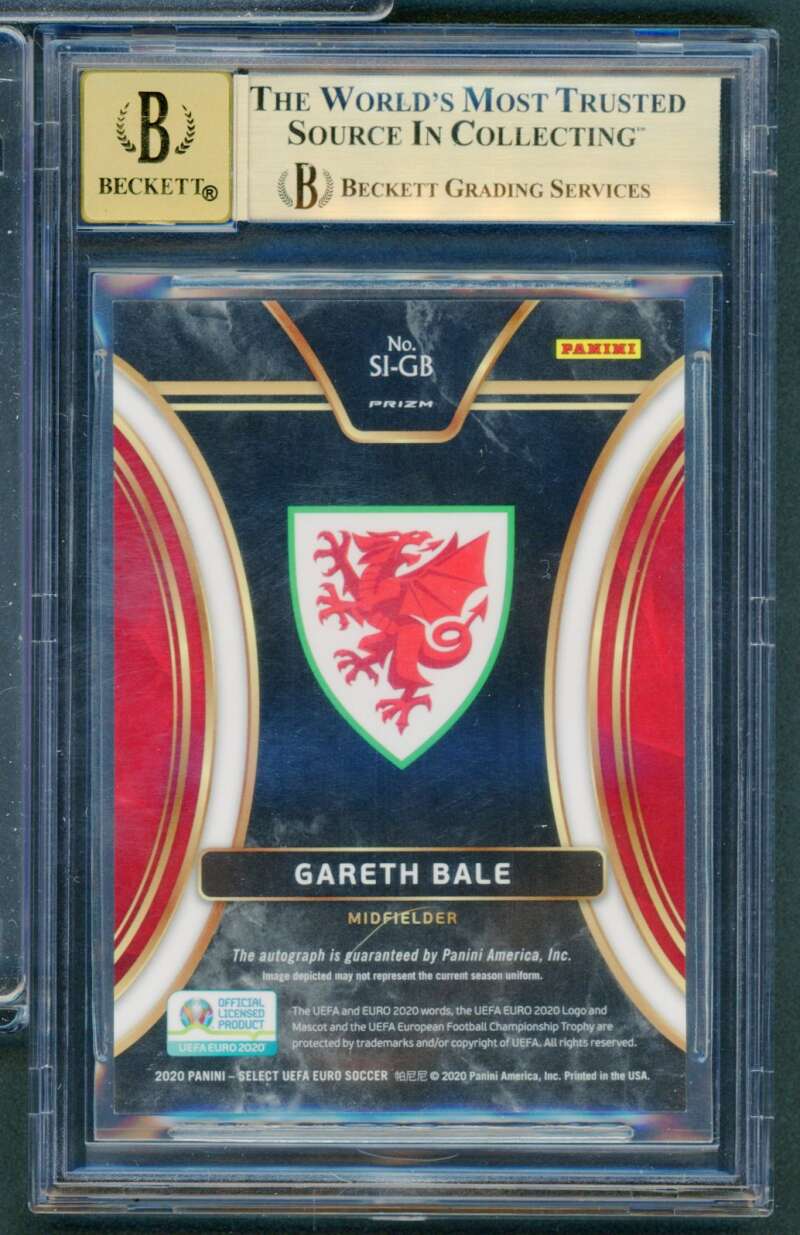 Gareth Bale Card 2020 Select UEFA Euro Signatures (pop 1) #34 BGS 9.5 Image 2