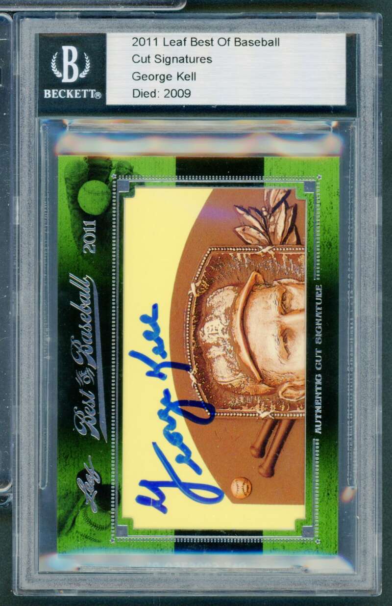 George Kell Card 2011 Leaf Best Of Baseball Cut Signatures #NNO BGS Authentic Image 1