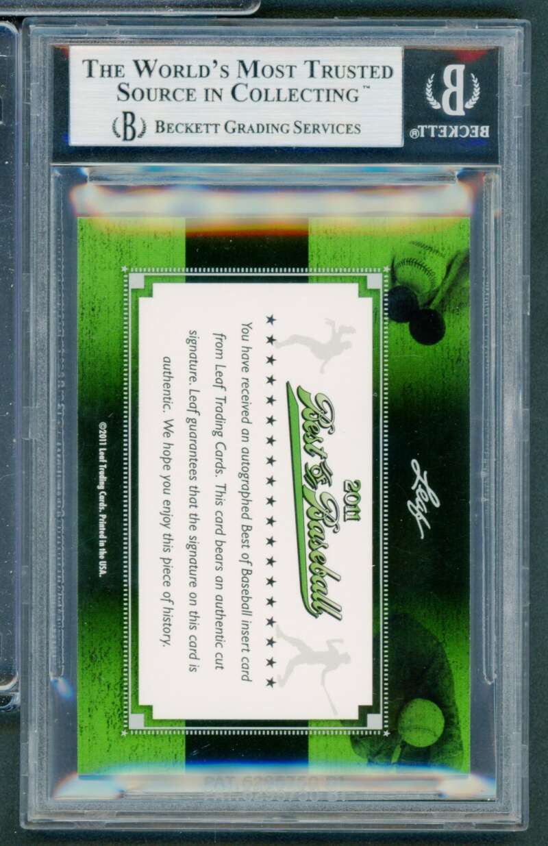 George Kell Card 2011 Leaf Best Of Baseball Cut Signatures #NNO BGS Authentic Image 2