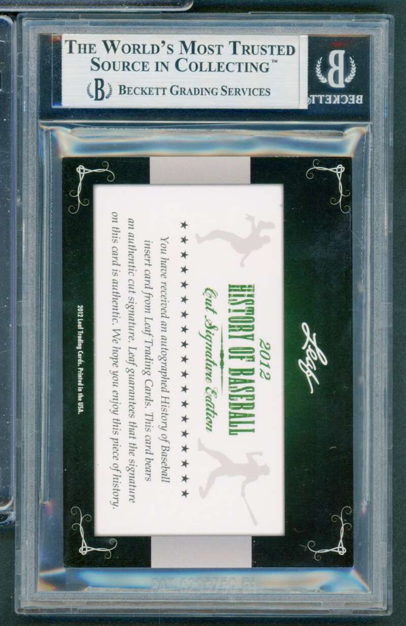 Hank Sauer 2012 Leaf Cut Signature History Of Baseball Edition #NNO BGS Image 2