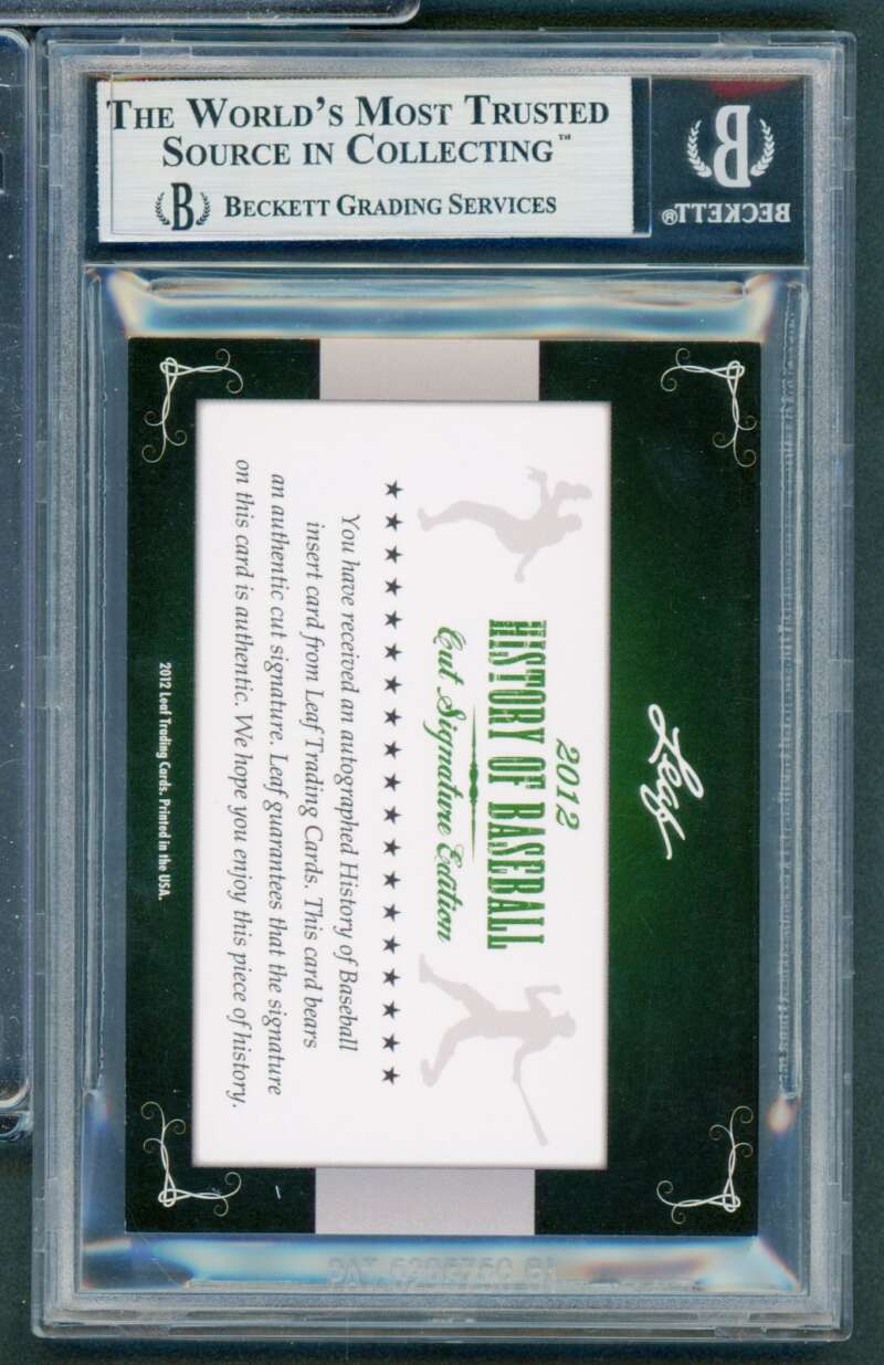 Pete Rose 2012 Leaf Cut Signature History Of Baseball Edition #NNO BGS Authentic Image 2