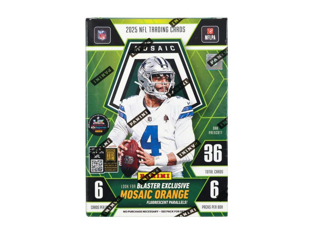 2025 Panini Mosaic Football 6-Pack Blaster Box Image 1
