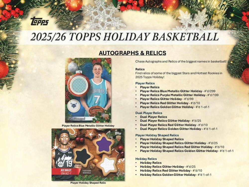 2025-26 Topps Holiday Basketball Mega Box Image 6