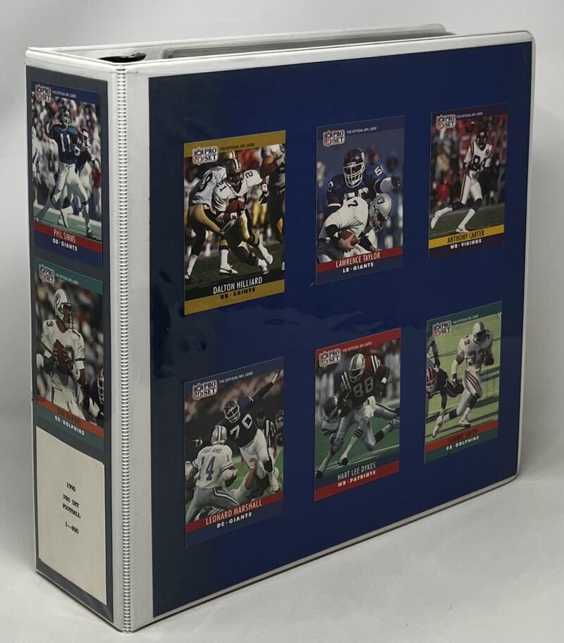 1990 ProSet Football Complete Binder Set 1-800 Emitt Smith RC Image 1
