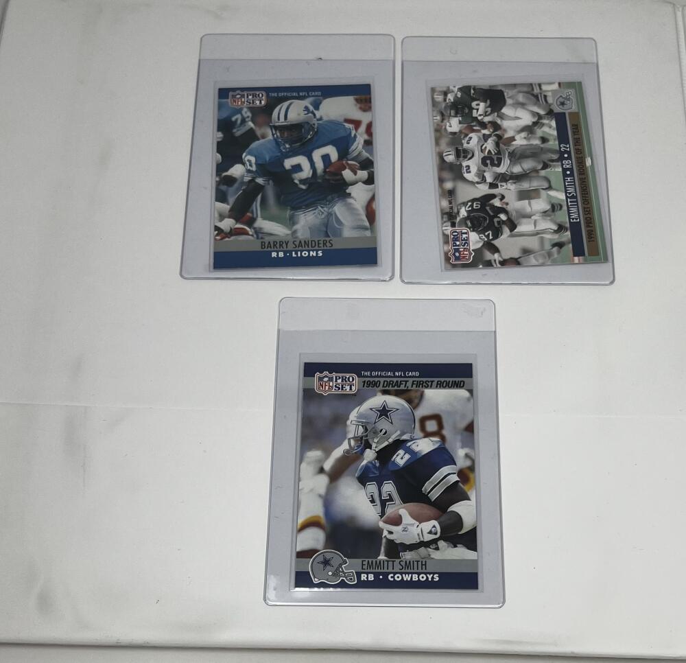 1990 ProSet Football Complete Binder Set 1-800 Emitt Smith RC Image 2