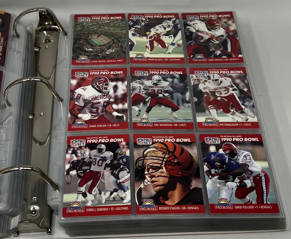 1990 ProSet Football Complete Binder Set 1-800 Emitt Smith RC Image 3
