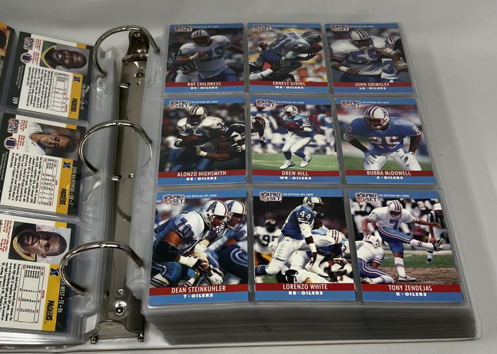 1990 ProSet Football Complete Binder Set 1-800 Emitt Smith RC Image 4