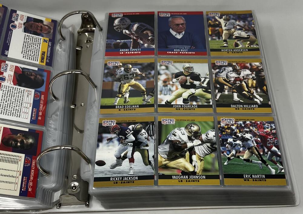 1990 ProSet Football Complete Binder Set 1-800 Emitt Smith RC Image 5