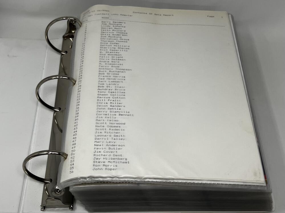 1990 ProSet Football Complete Binder Set 1-800 Emitt Smith RC Image 6