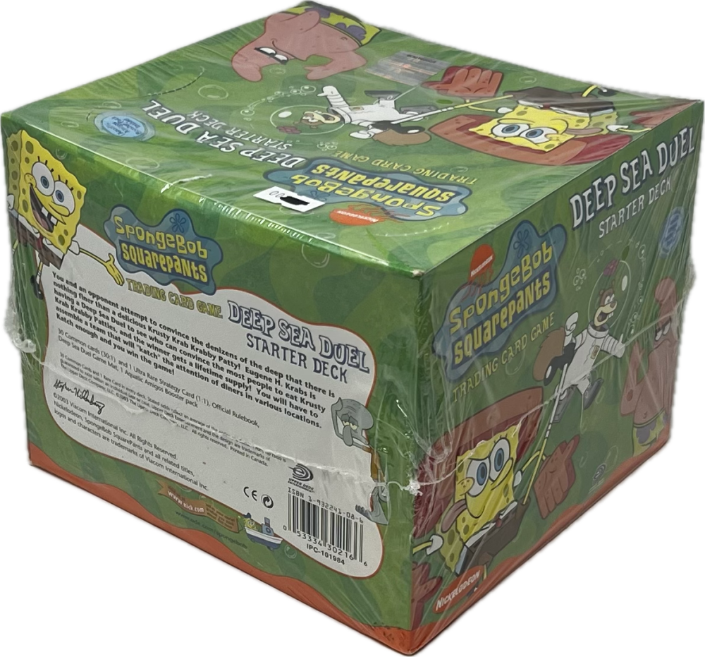 2003 Nickelodeon SpongeBob Squarepants Depp Sea Duel Starter Deck Trading Card Game Box Image 2