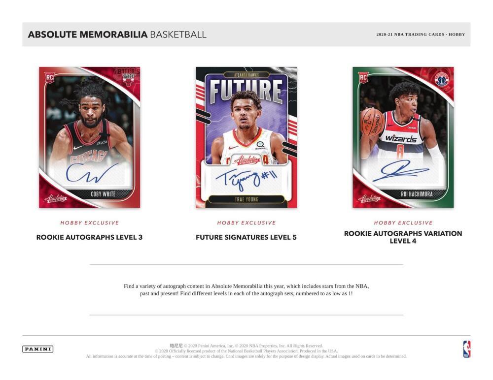 2020-21 Panini Absolute Memorabilia Basketball Hobby Box Image 4