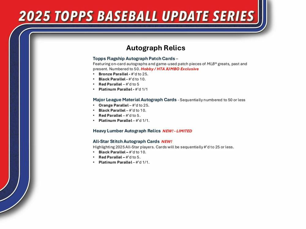 2025 Topps Update Series Baseball Hobby Box Image 7