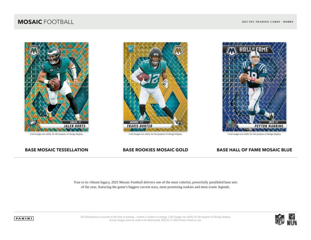 2025 Panini Mosaic Football Hobby Box Image 3