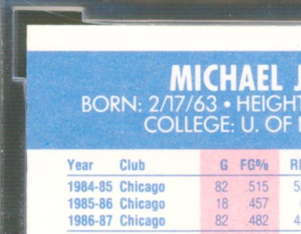 1987-88 Fleer #59 Michael Jordan 2nd Year Card BGS BCCG 10 Mint+ Image 7